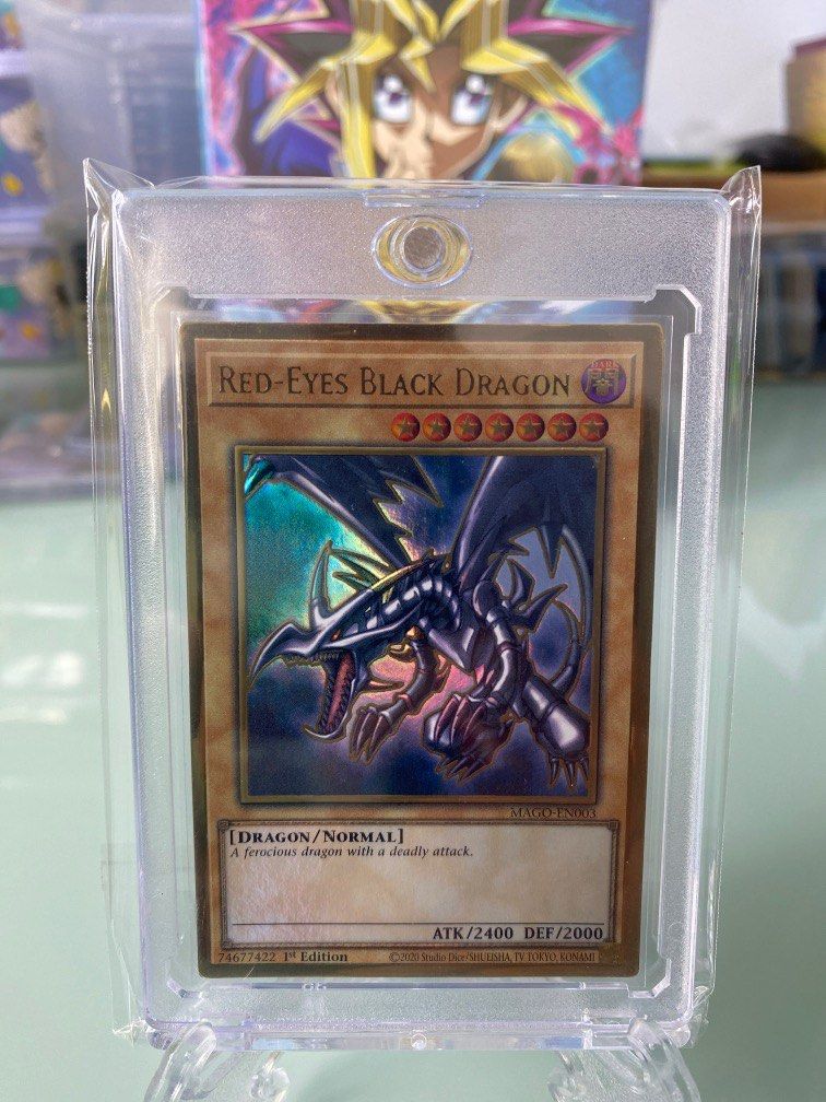 Yugioh card RedEyes Black Dragon MAGOEN003 Premium Gold Rare