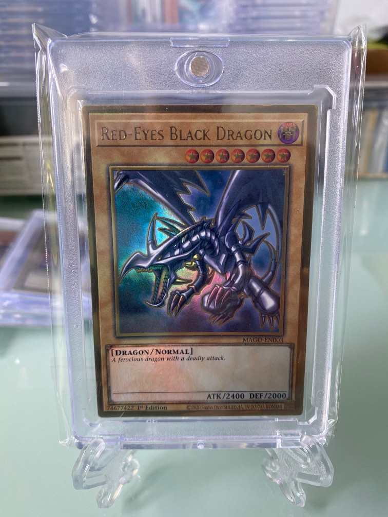 Yugioh card RedEyes Black Dragon MAGOEN003 Premium Gold Rare