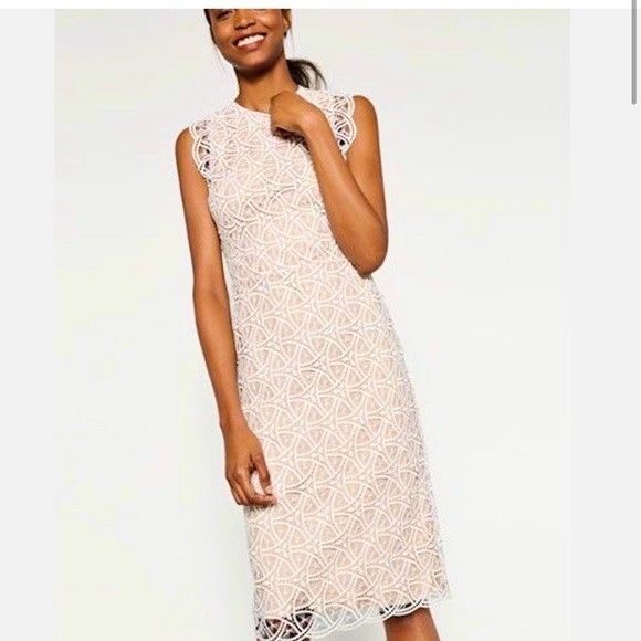 Zara Laser Cut Lace Sheath Midi Dress (Nude/XS), Women's Fashion, Dresses &  Sets, Dresses on Carousell