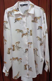 Zara animal print shirt