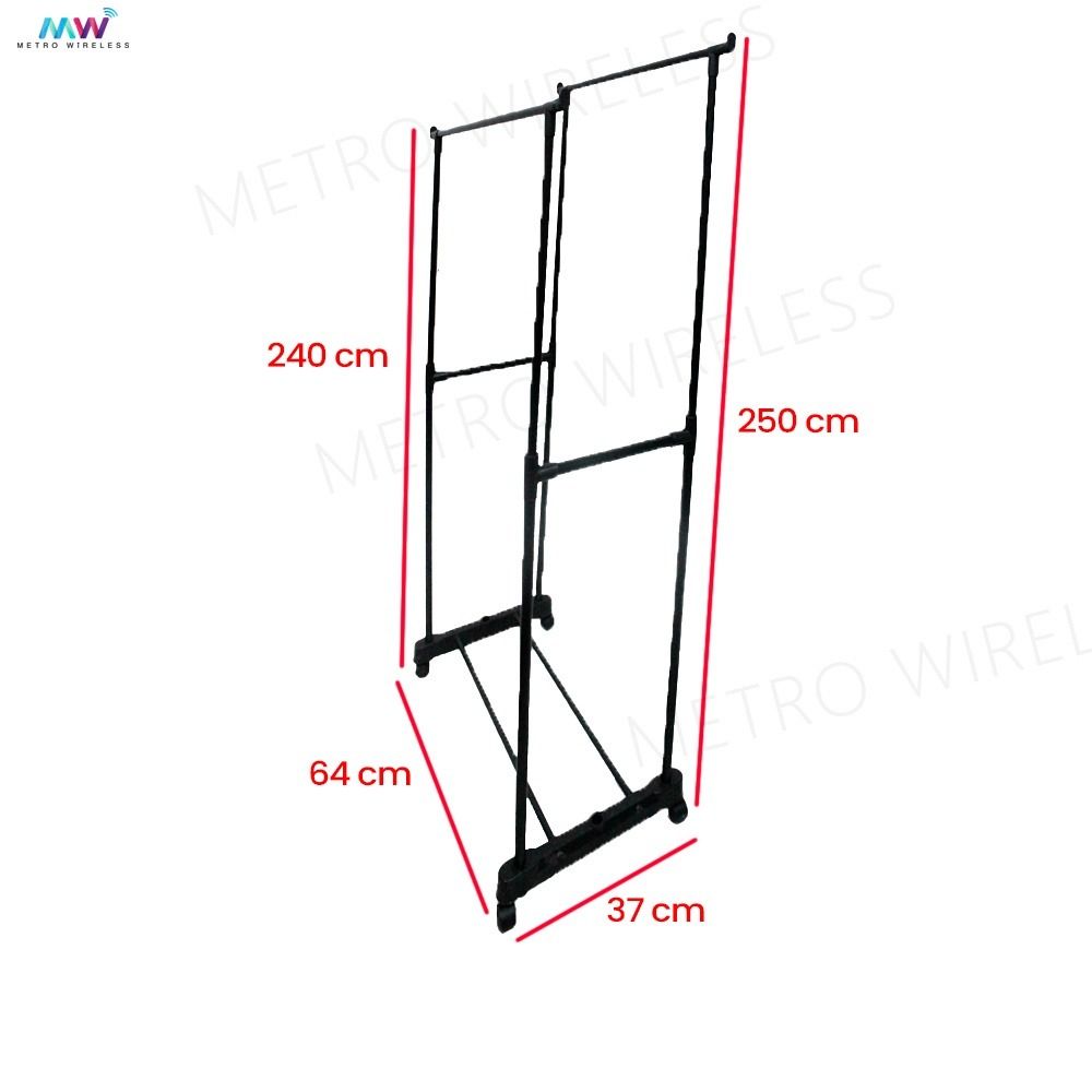 30 kg Big Double Pole Telescopic Clothes Rack Drying Rack, Furniture