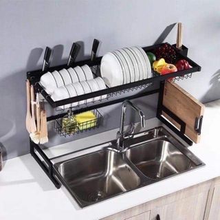 65-85cm Stainless Steel Kitchen Shelf Rack Dishwasher Chopstick Rack