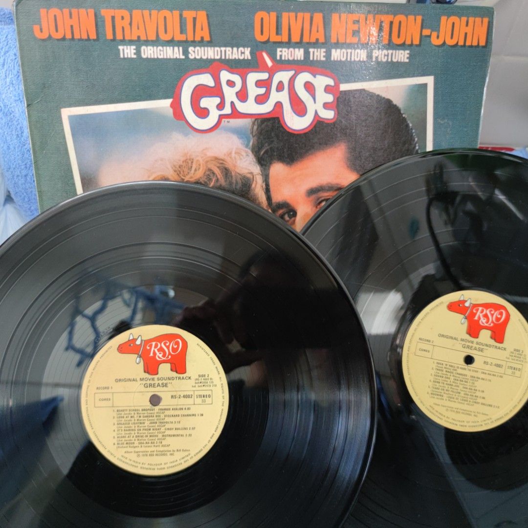 黑膠唱片Grease 2xLP, 興趣及遊戲, 音樂、樂器& 配件, 音樂與媒體- 黑