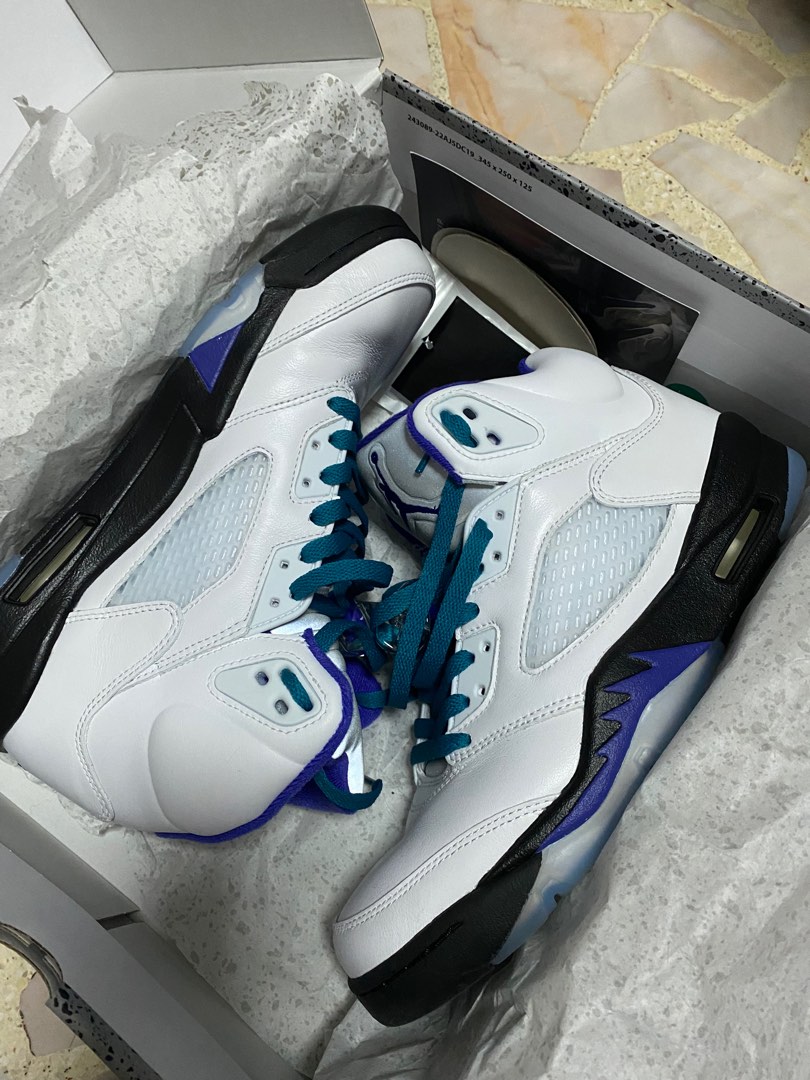 Jordan 5 grape lace locks online