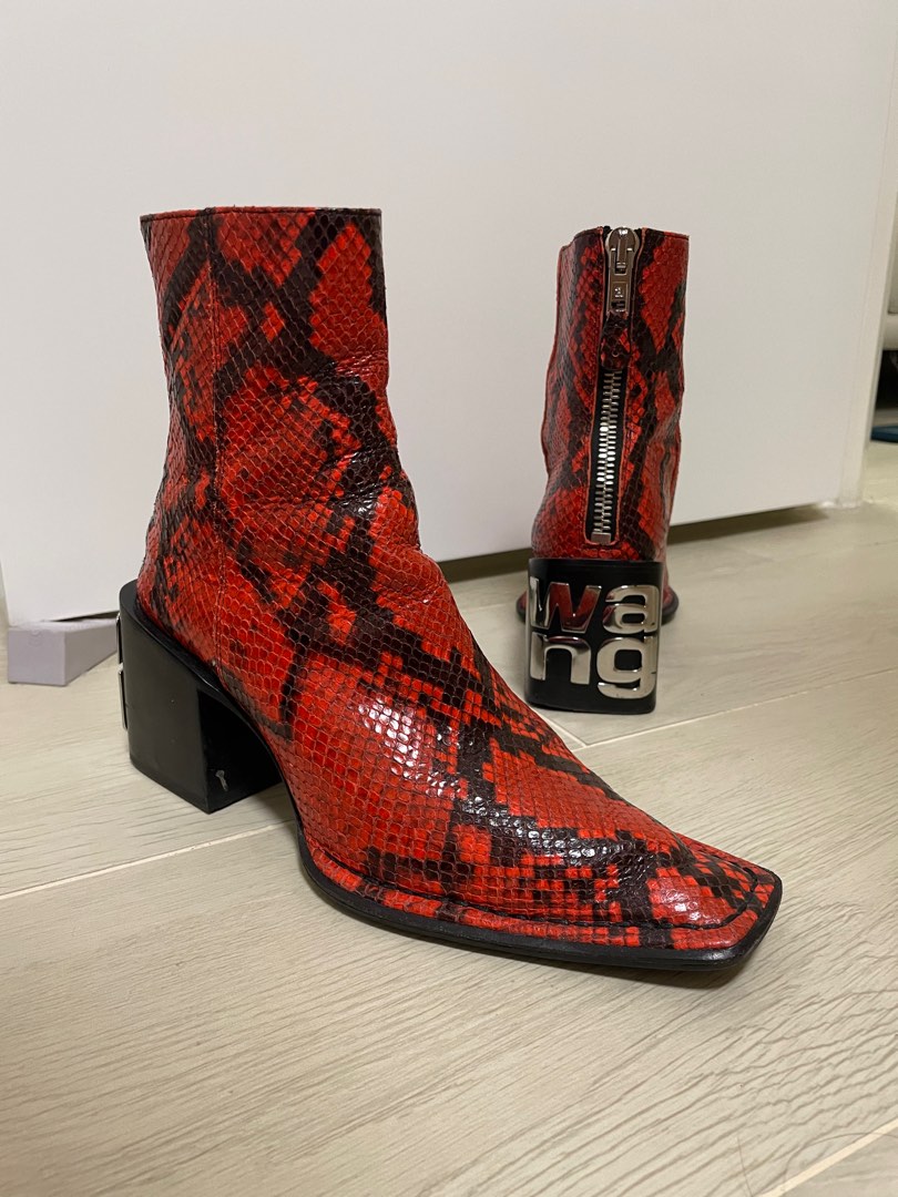 Alexander Wang Parker snake print boots Carousell