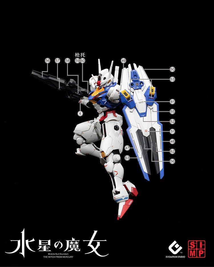 Arial Gundam Water Slide Decal by EVO Factory for Bandai 1/144 Arial
