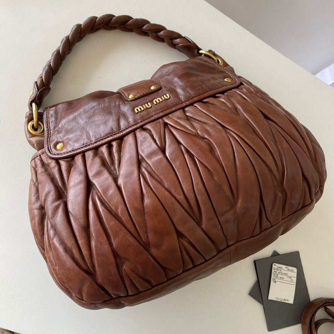Used MIU MIU Matelasse/Shoulder Bag/Leather/Cml Bag