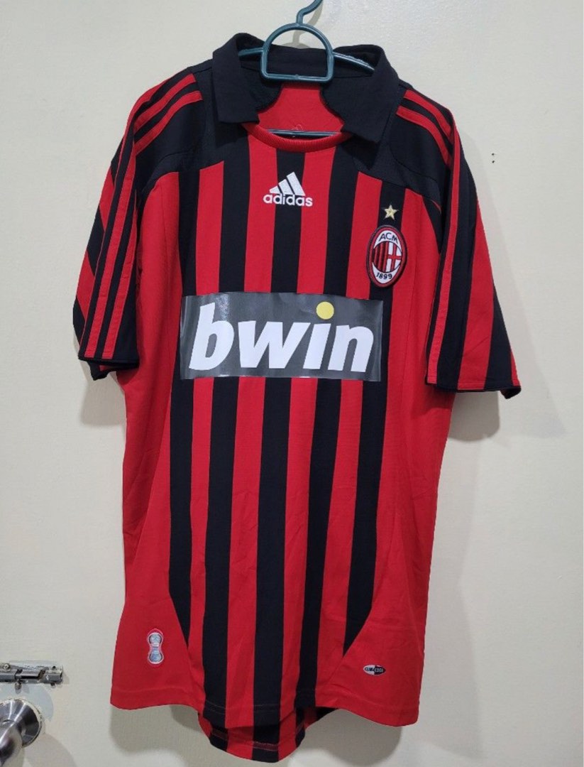 AC Milan home kit for 2007-08.  Ac milan, Football jersey outfit