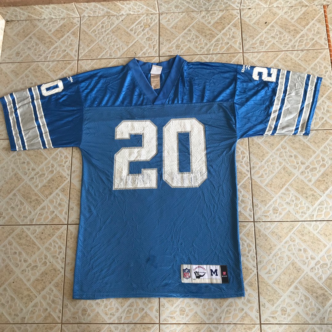 Barry Sanders 20 Detroit Lions Reebok NFL Vintage Collection