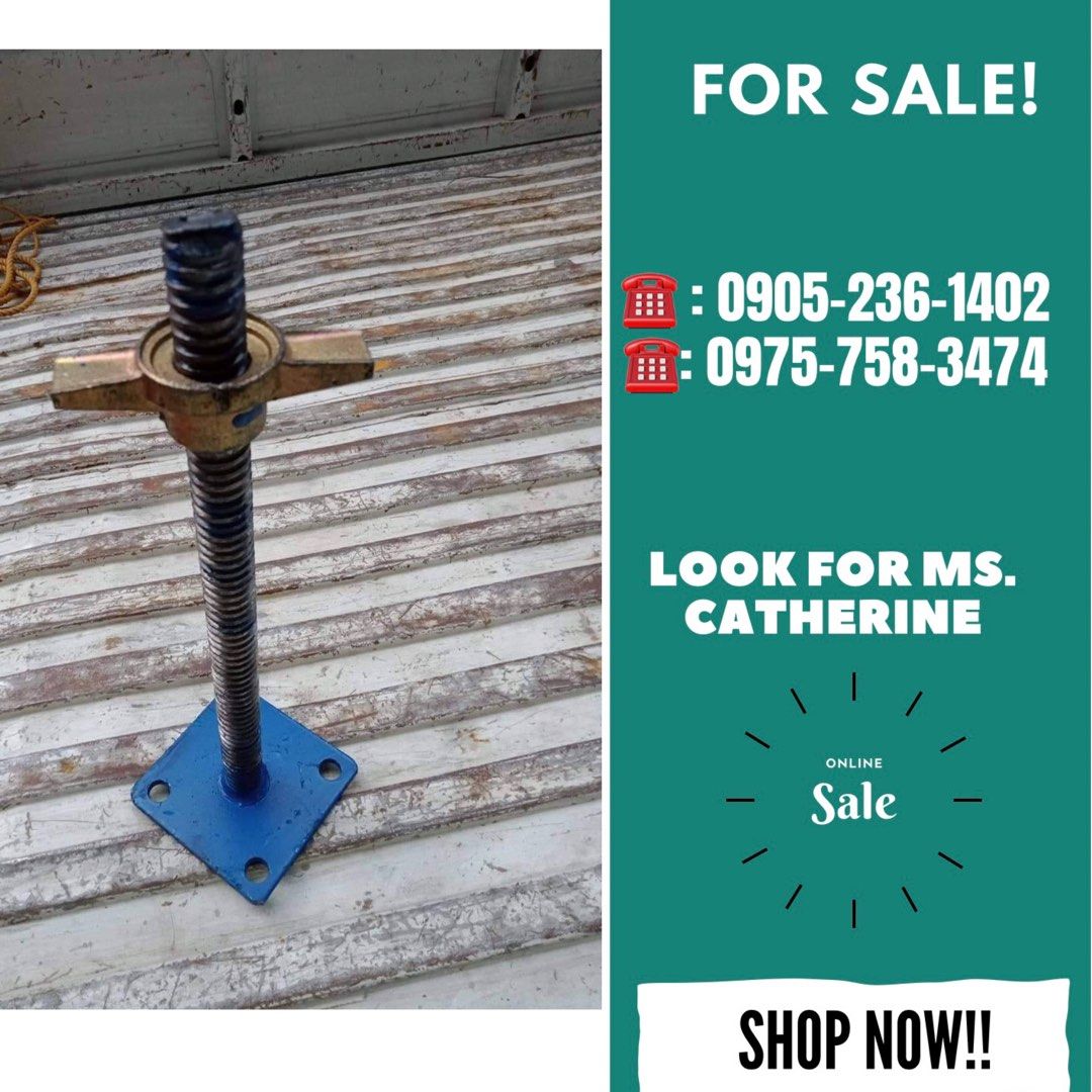 Base Jack (Category: Construction & Building Materials) located in Manila. Submitted by cathvesta_sales (Listing ID 1216466660, Image 1). Description: Base Jack FOR FASTER TRANSACTIONS PLS MESSAGE OR CALL; ☎️0905-236-1402 ☎️0975-758-3474 📲0905-236-1402 (VIBER NUMBER) ✅ For formal quotation 📩 catherinegaluzo8@gmail.com Look for Ms. Catherine Open for delivery!🚚 .