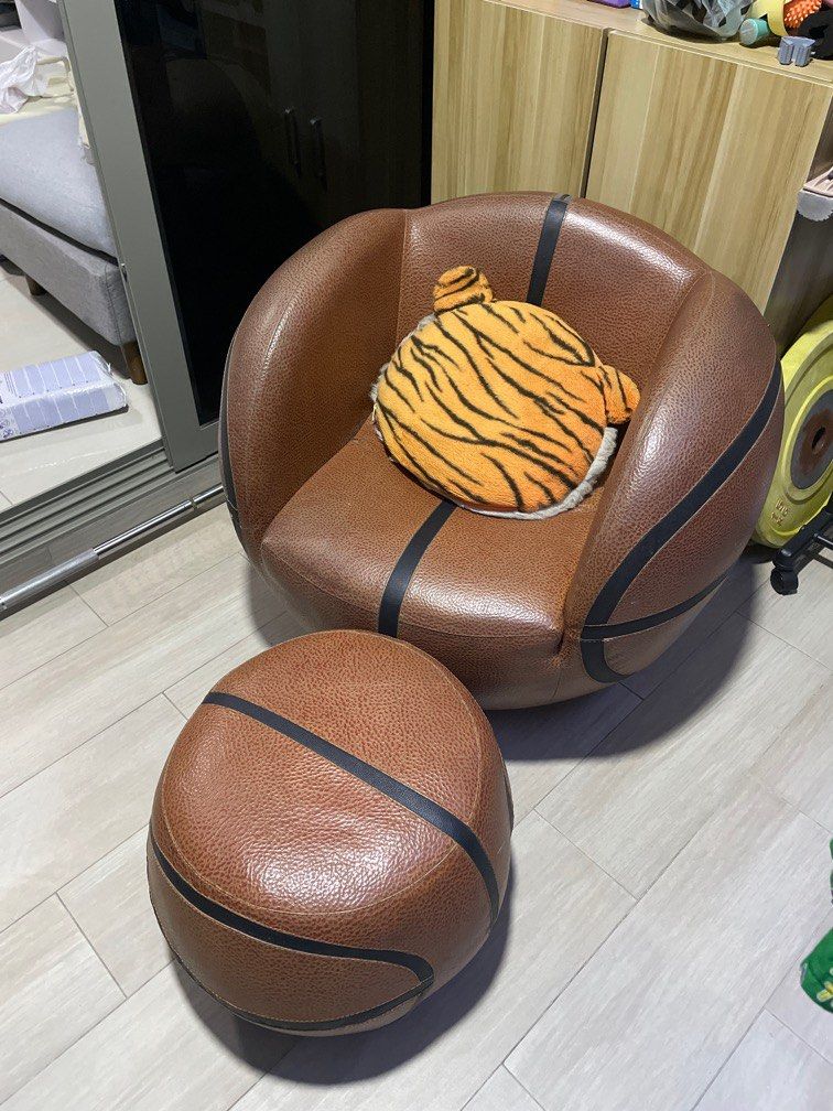 Basketball Style Swivel Chair with Leg Rest Furniture Home