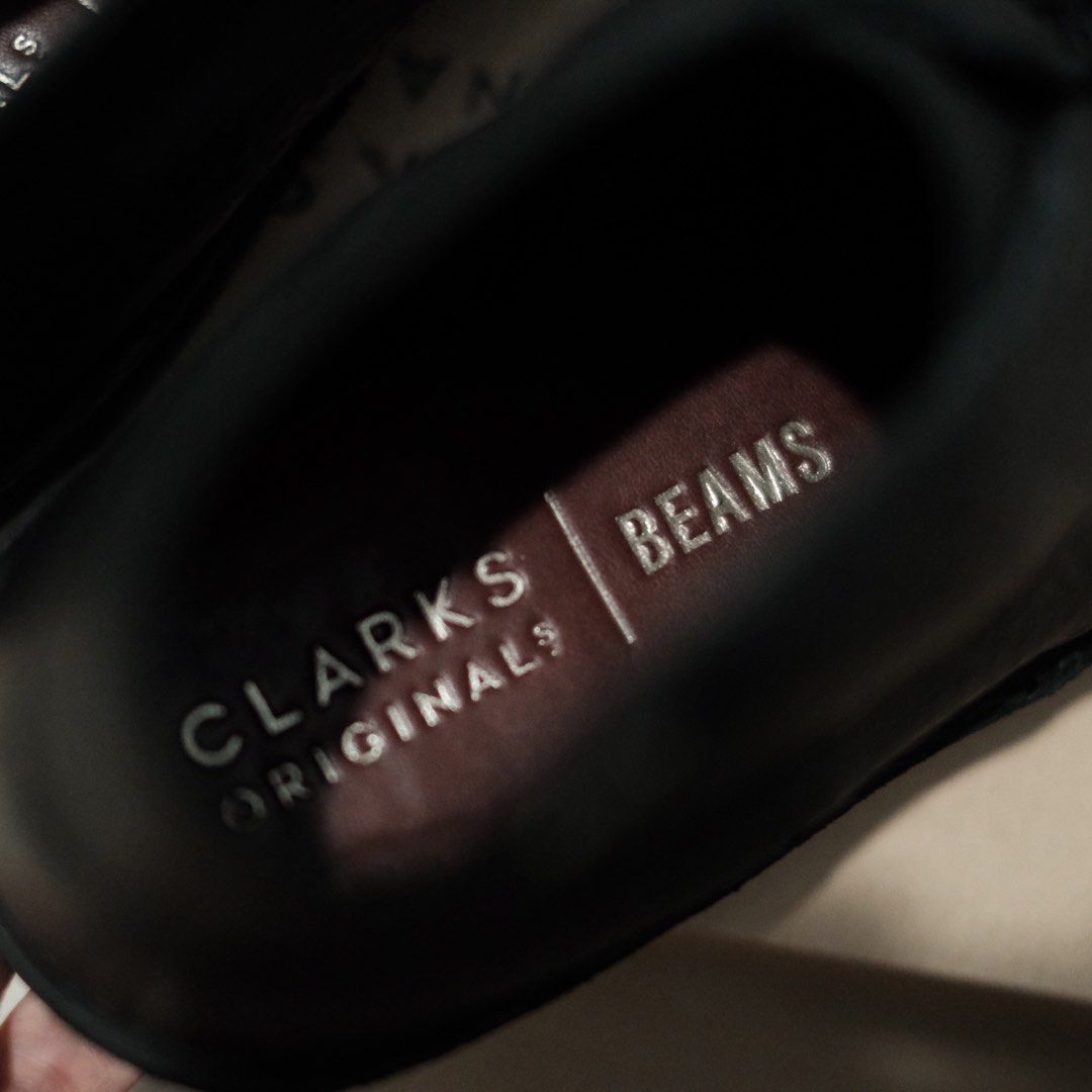 BEAMS x Clarks Originals 防水黑皮鞋男鞋, 他的時尚, 鞋, 西裝鞋在