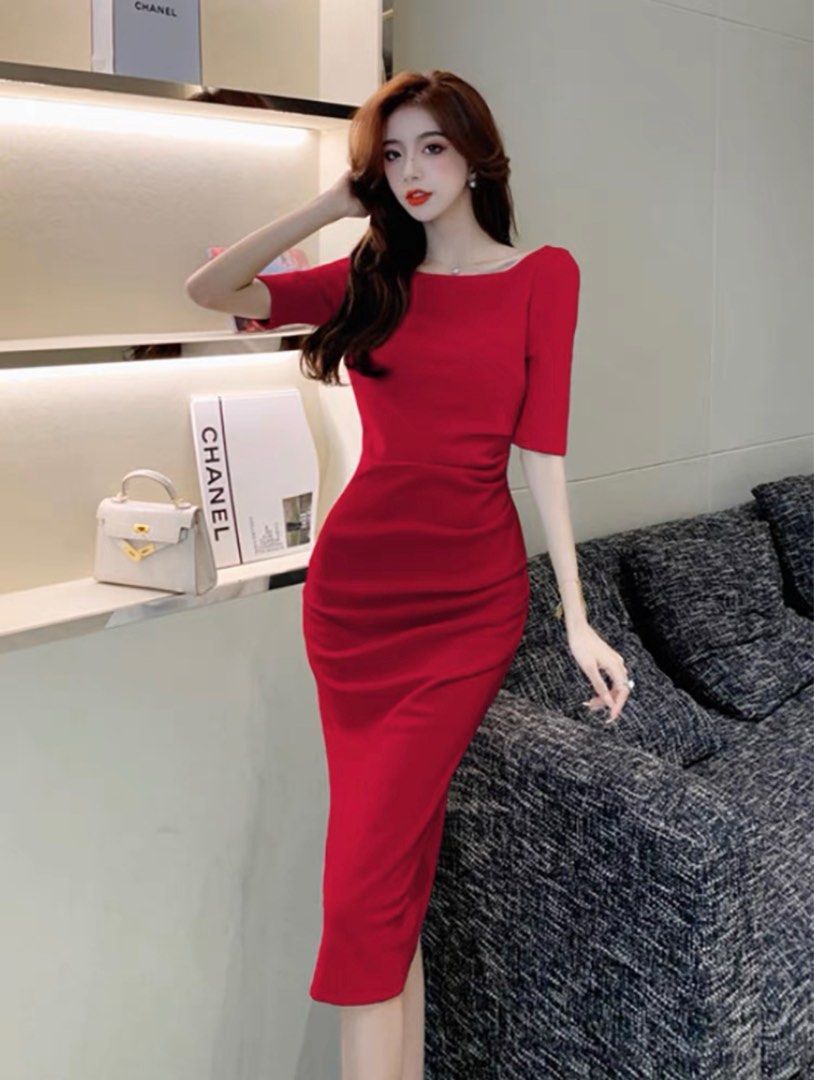 Beautiful Dress Red Black White Exactly like photo