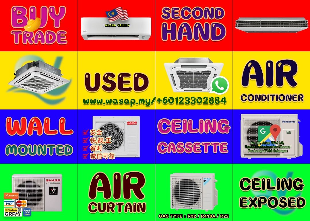 Beli Penghawa Dingin Terpakai / Tradein Used Aircond / Wall Mounted