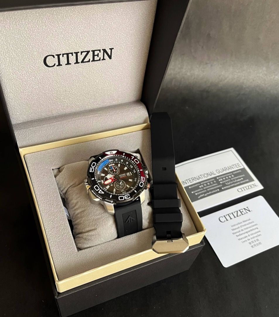 BESTSELLER BNEW AUTHENTIC Citizen Promaster Diver Watch Aqualand Chronograph BJ2167 03E Black for Men P34 990