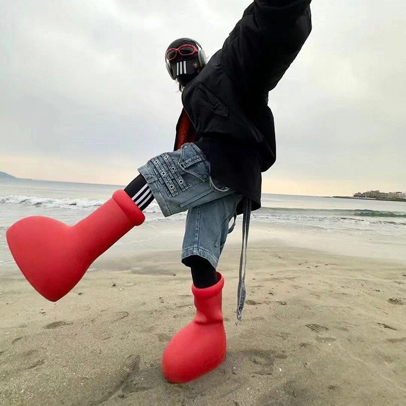 Red online rubber boots