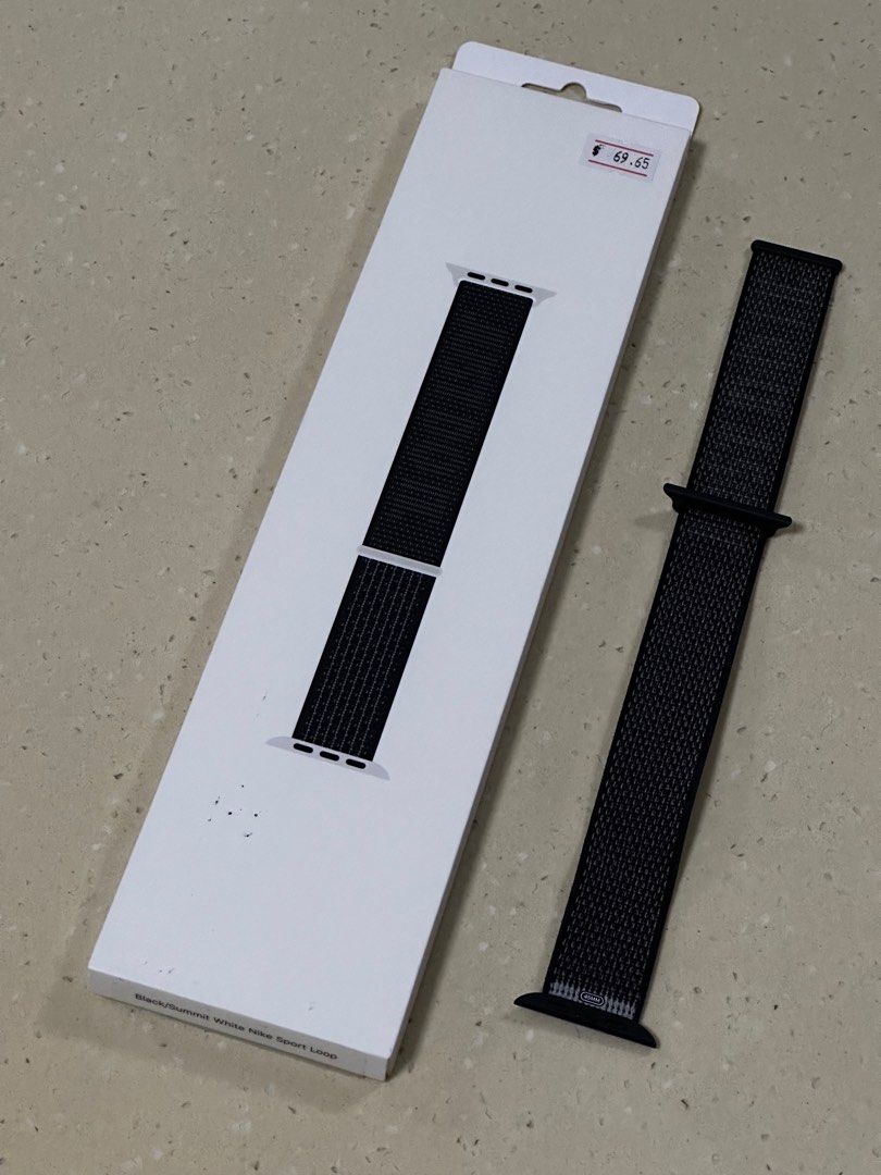 Black Summit White Nike Sport Loop for Apple Watch 45mm