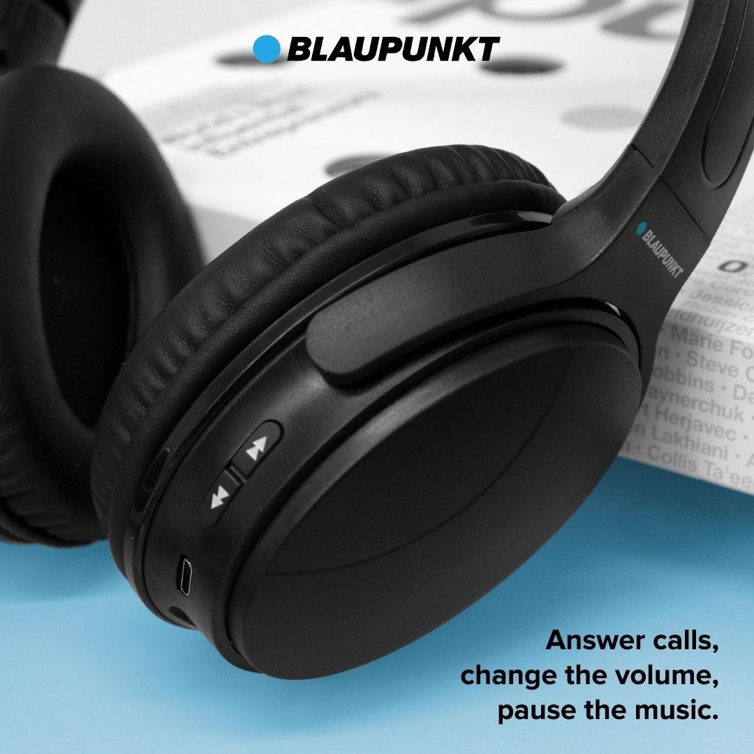 Blaupunkt Over Ear Bluetooth Headphone Wired or Wireless Audio
