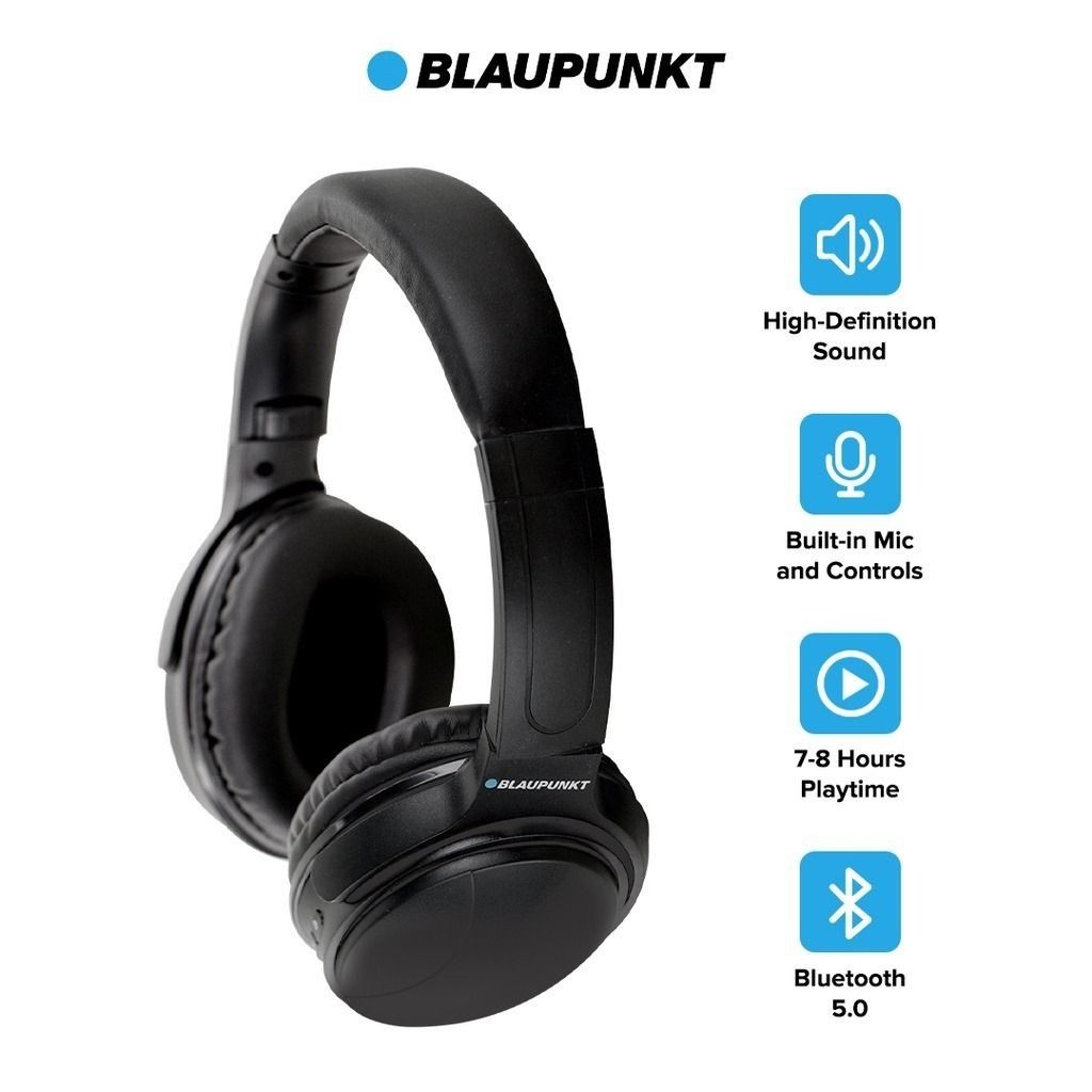 Blaupunkt Over Ear Bluetooth Headphone [Wired or Wireless], Audio