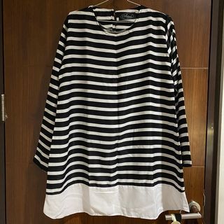 Blouse tunik garis stripe