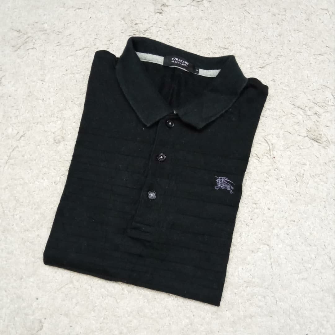 Burberry Slim Fit Black/Grey T-Shirt, Men's Fashion, Tops & Sets, Tshirts &  Polo Shirts on Carousell