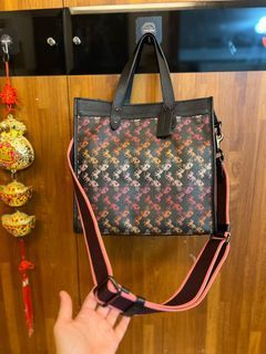真品coach馬車大紙袋包