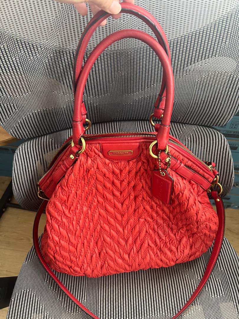 Coral coach bag on sale
