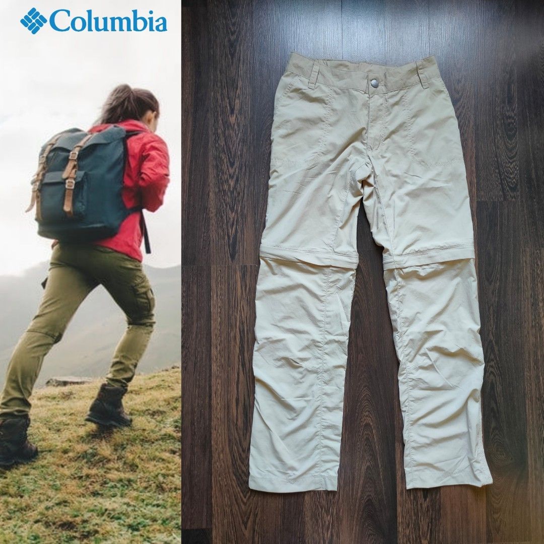 COLUMBIA SPORTSWEAR WOMEN S Omni Sheild Khaki Convertible Trek Pants Women s Fashion Activewear on Carousell