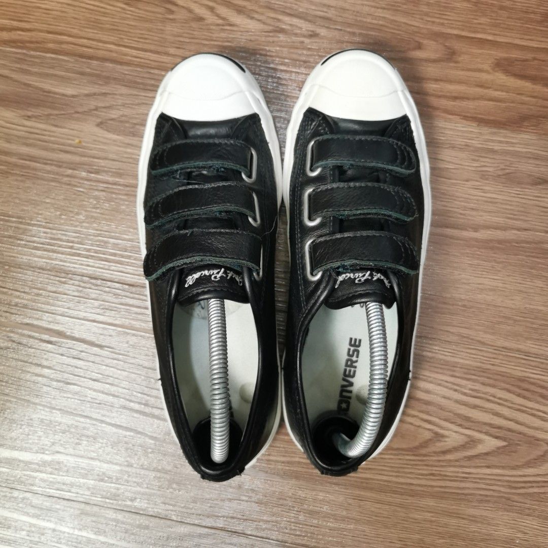 Converse jack purcell leather 3 strap white store
