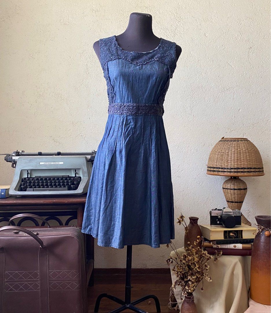 Semi formal denim shop dress