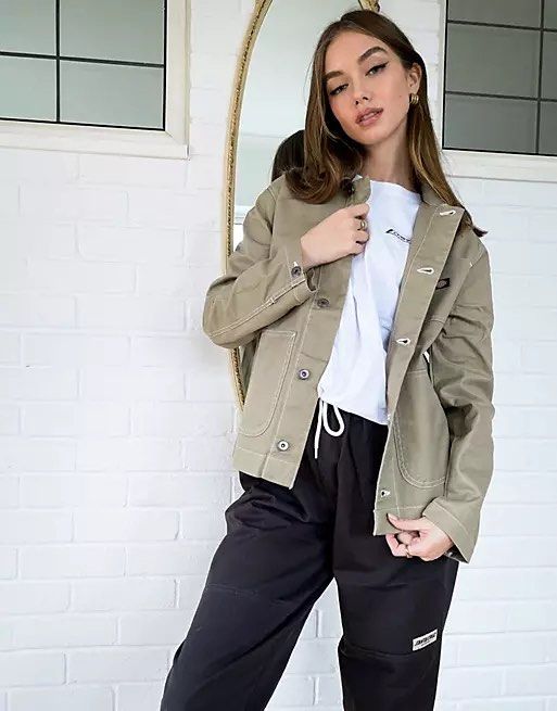 Dickies Workwear Khaki Jacket Women s Fashion Coats Jackets and Outerwear on Carousell
