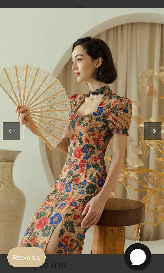 Batik cheap cheongsam dress