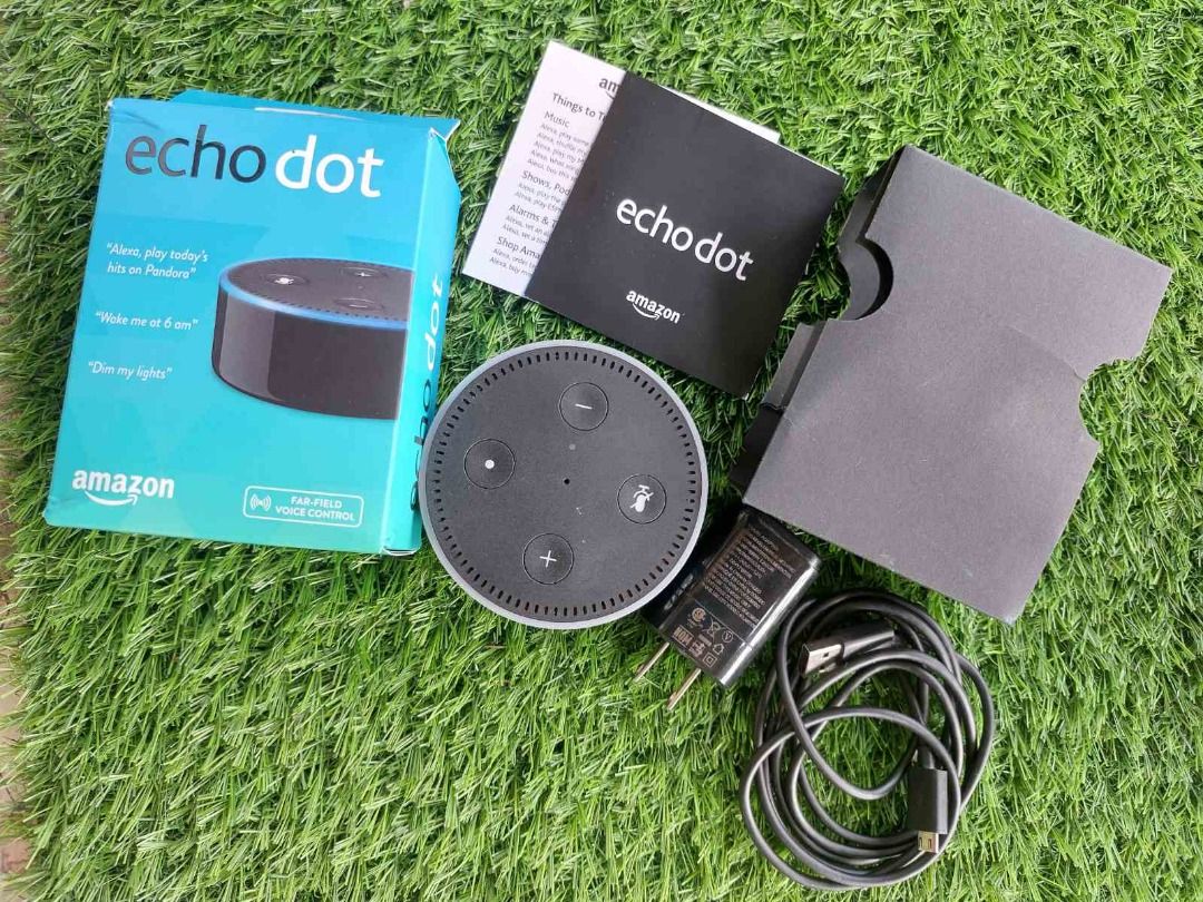 Echo Dot (2nd Gen - Alexa) (Category: Soundbars, Speakers & Amplifiers) located in Quezon City. Submitted by yvonne315 (Listing ID 1216537028, Image 1). Description: From the U.S.A. 110/220 Volts. Deregistered already. Ready to use. About This Item Echo Dot is a voice-controlled smart speaker with Alexa, perfect for any room. Just ask for music, news, information, and more. Control most electric devices through voice activation, or schedule a rid