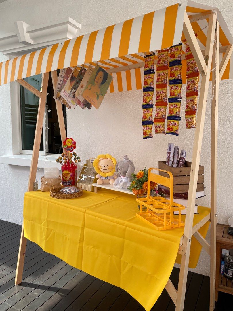 Event Dessert Booth Wooden Cart Stall Foldable, Everything Else on