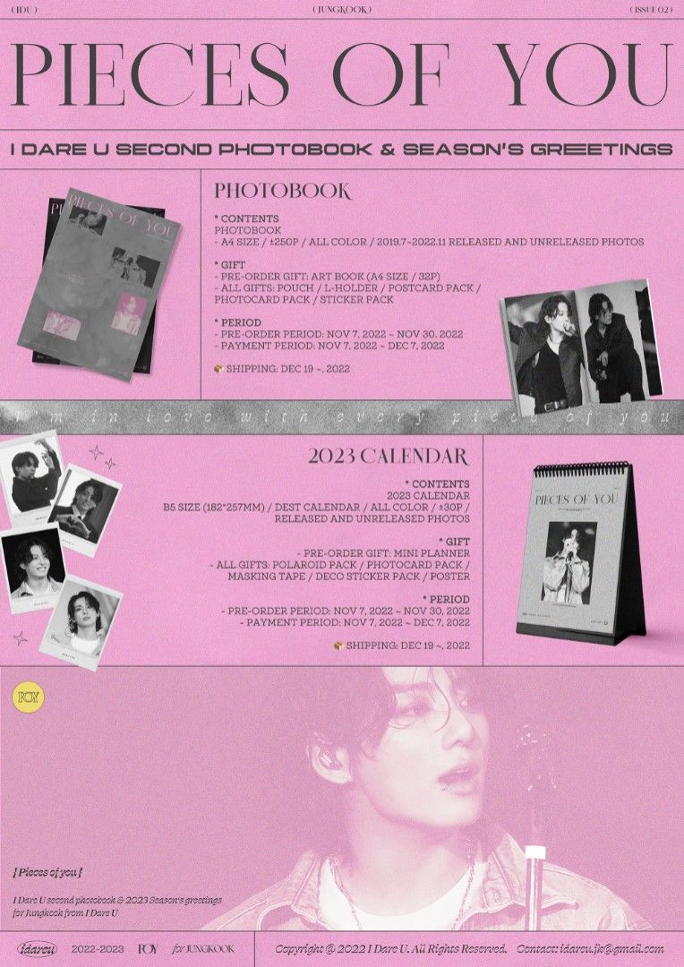 FANSITE] [WTS/LFB] Jungkook PIECES OF YOU 2nd Photobook & 2023 