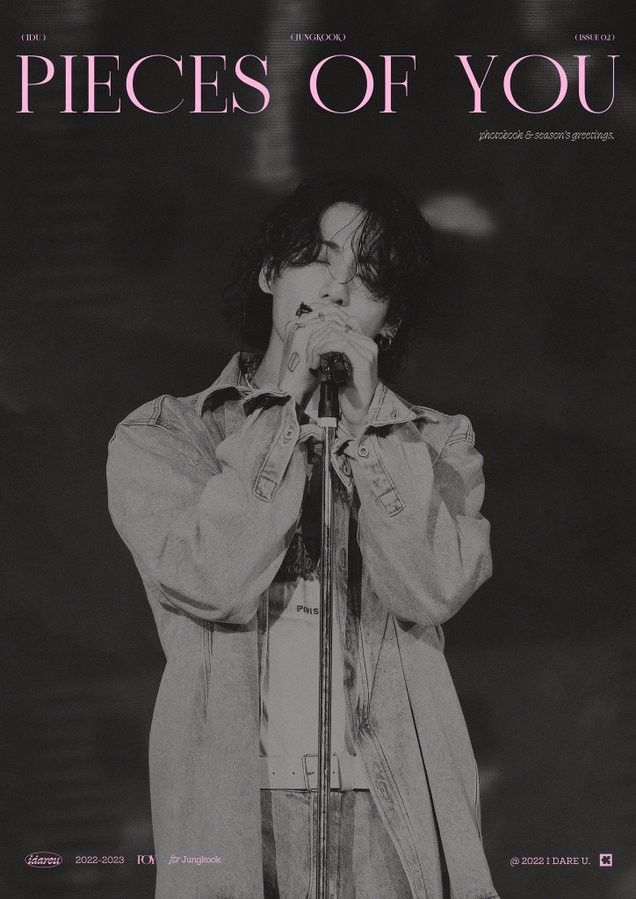 FANSITE] [WTS/LFB] Jungkook PIECES OF YOU 2nd Photobook & 2023 Season's  Greetings by I DARE U_JK, Hobbies & Toys, Memorabilia & Collectibles,  K-Wave on Carousell