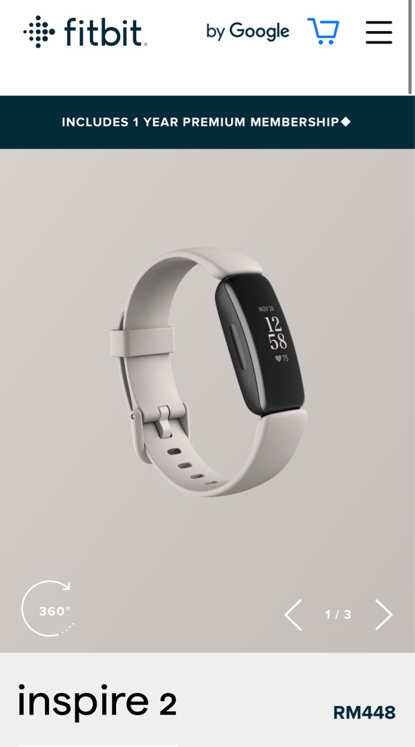 Fitbit Inspire 2 Fitness Tracker - Lunar White 