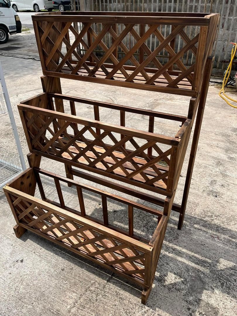 Flower Bouquet Display Stand Rack Bunga Pot Holder, Furniture & Home