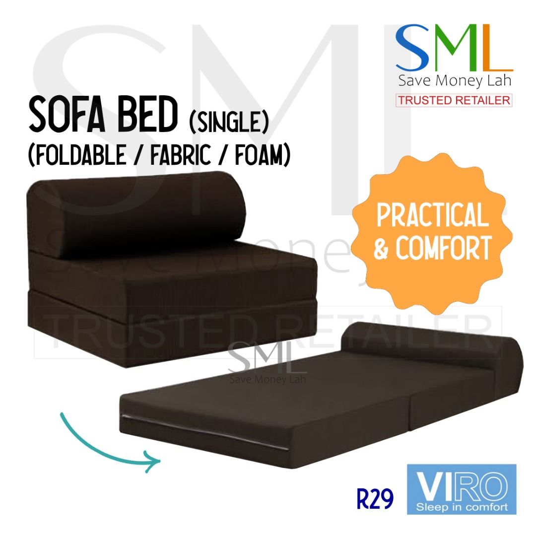 Foldable Fabric Sofa Bed Foam Type