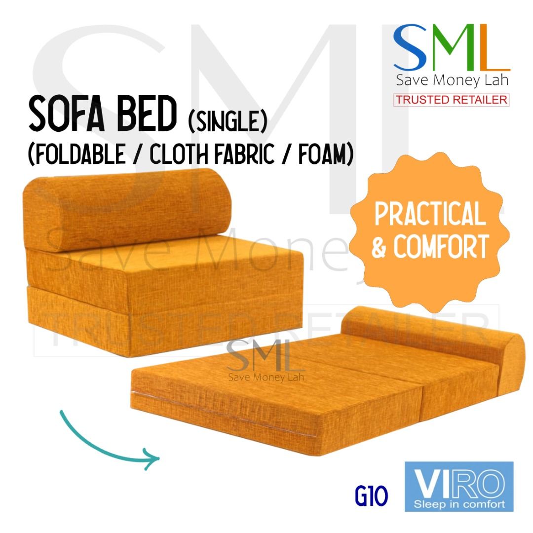 Foldable Fabric Sofa Bed Foam Type