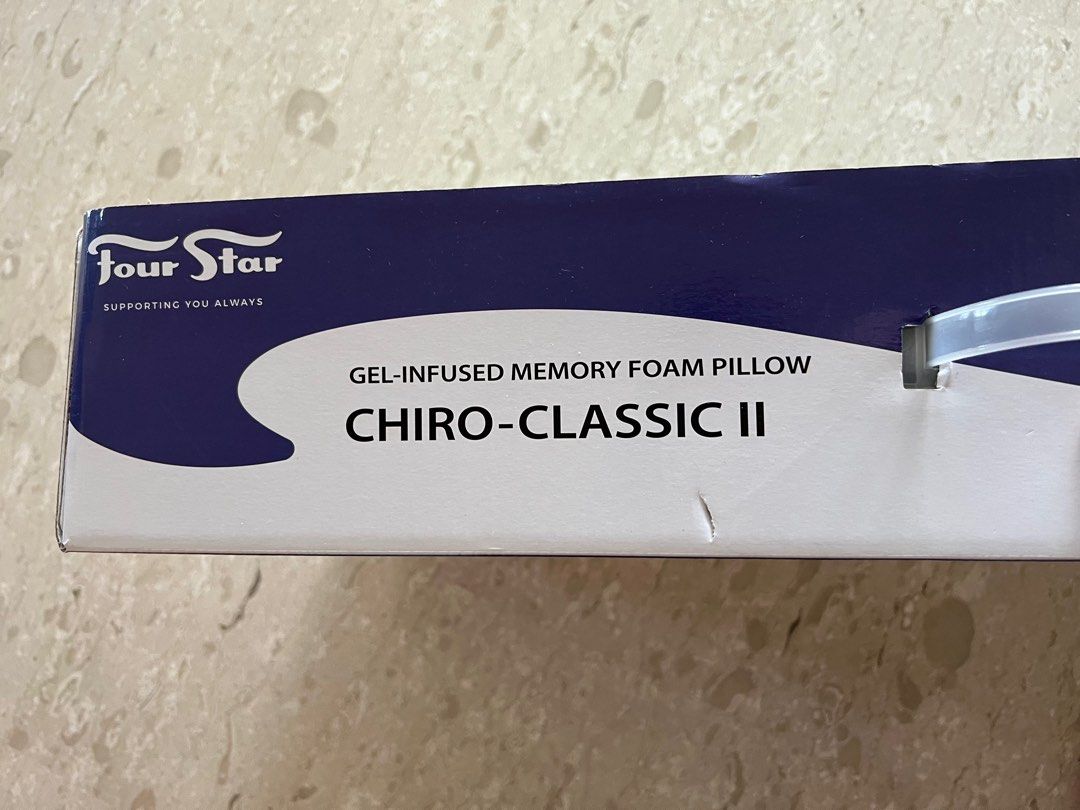 Four Star Chiro-Classic II Gel Infused Memory Foam Pillow, Furniture