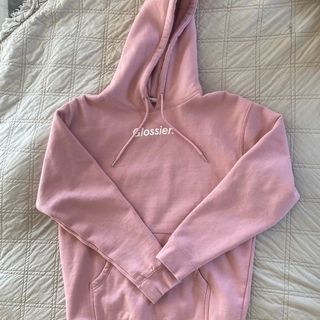 GLOSSIER Authentic Hoodie Jacket Sweater Baby Pink