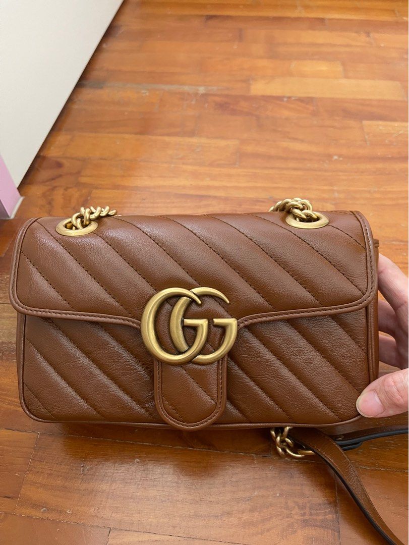 Gucci Marmont Small in brown tan
