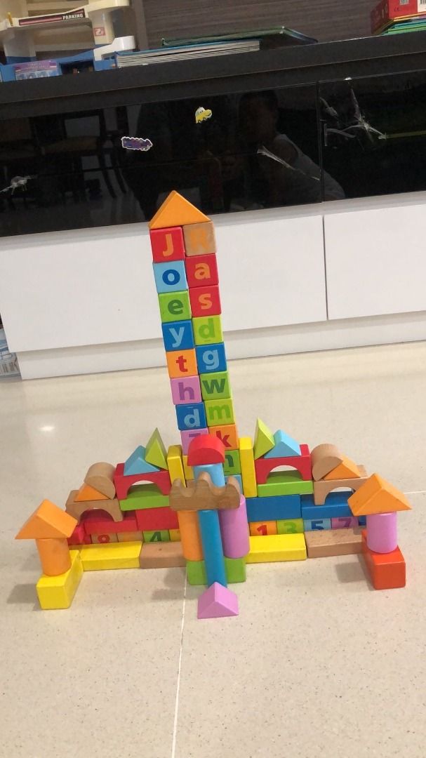Hape build up and away blocks top