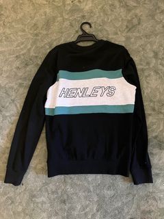 Henleys black sweater with logo