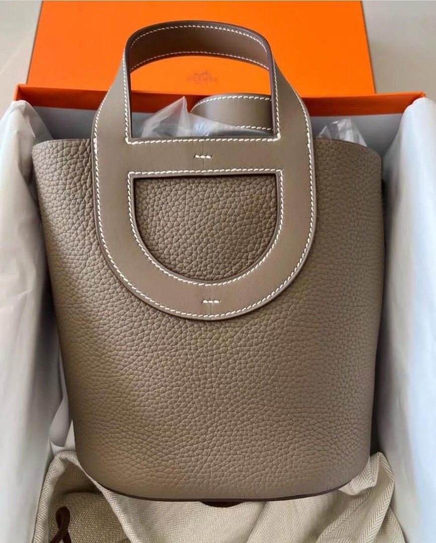 tas handbag Hermes In The Loop 18 Etoupe GHW #U Handbag