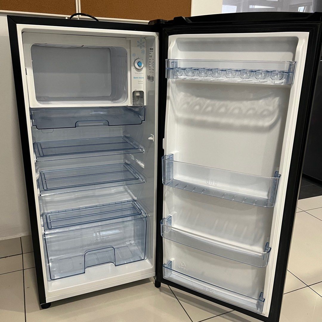 Hisense Single Door 170L Refrigerator (RR196D4ABM) All Black Fridge