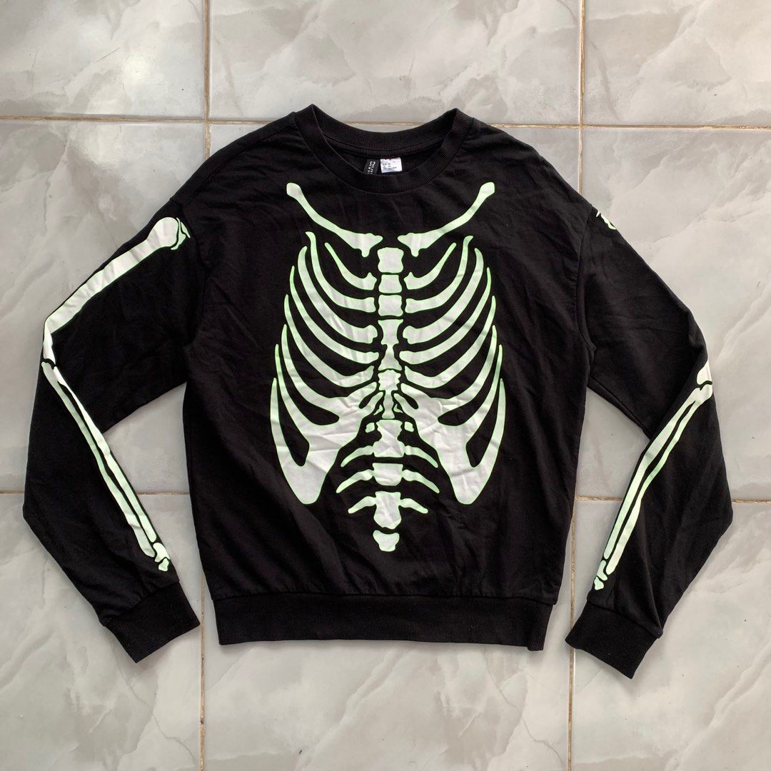 H&m skeleton sweatshirt sales