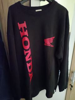 Honda x Uniqlo GU Sweater Crewneck Oversize Jumbo Murah Premium Import Hitam
