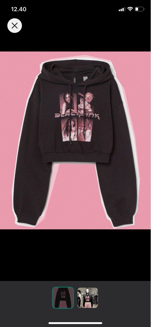 Hoodie Crop Blackpink H M